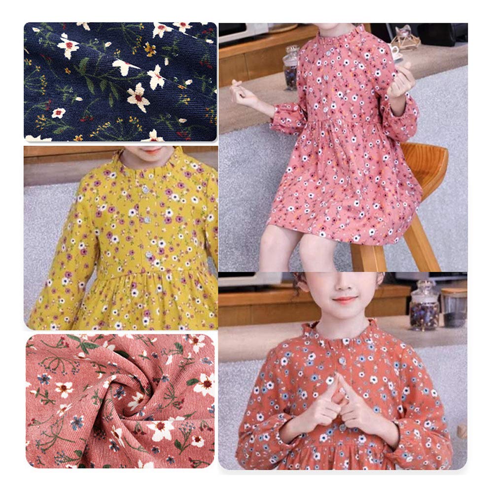 Amazon.com: NAKAN Polyester Corduroy Fabric by The Meter 150cm 59'' Wide  Small Floral Print Cute Dress Fabric for Children and Adult, Sewing DIY  Crafts(Color:Yellow,Size:2m)
