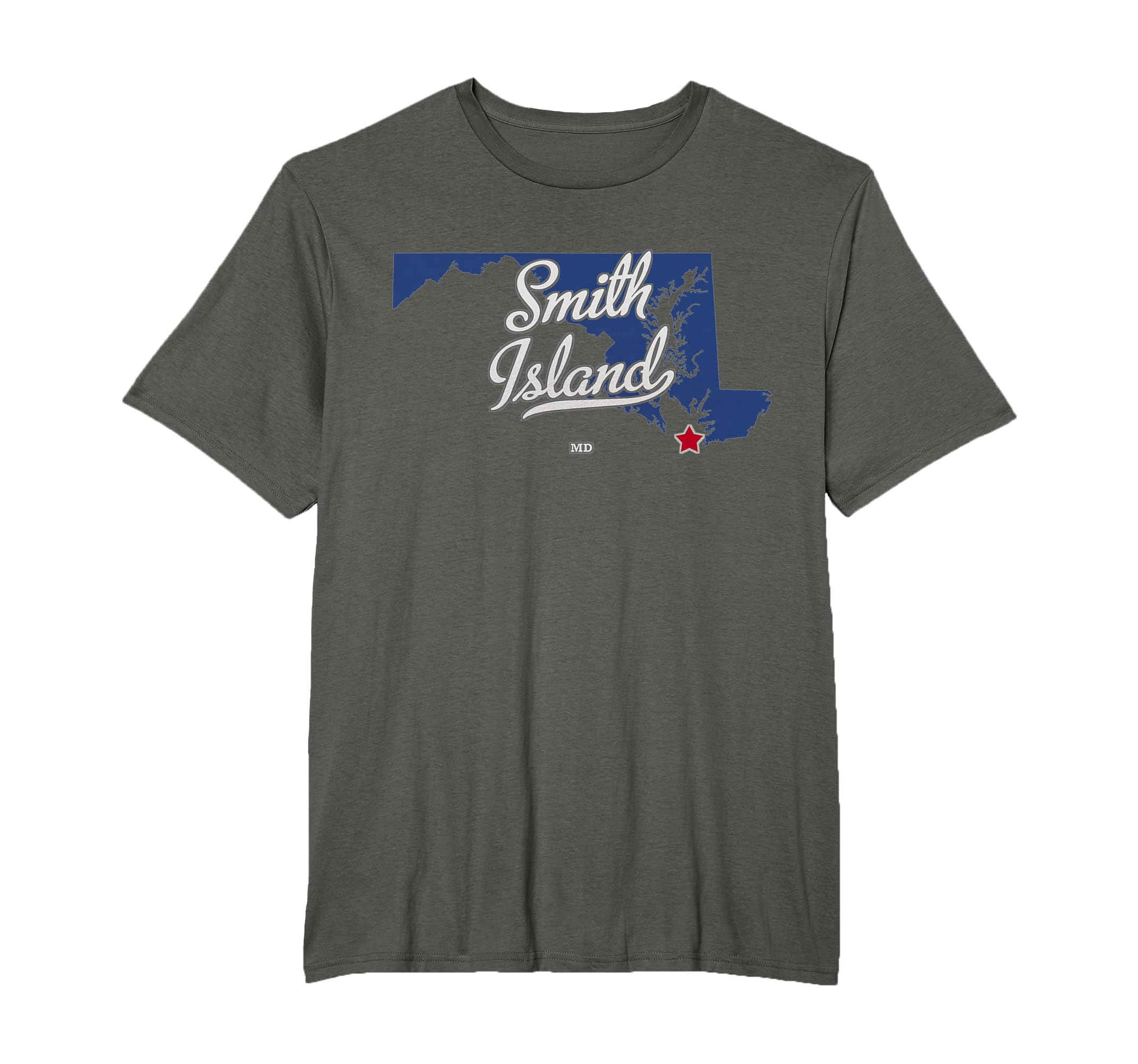 Smith Island Maryland MD Map T-Shirt