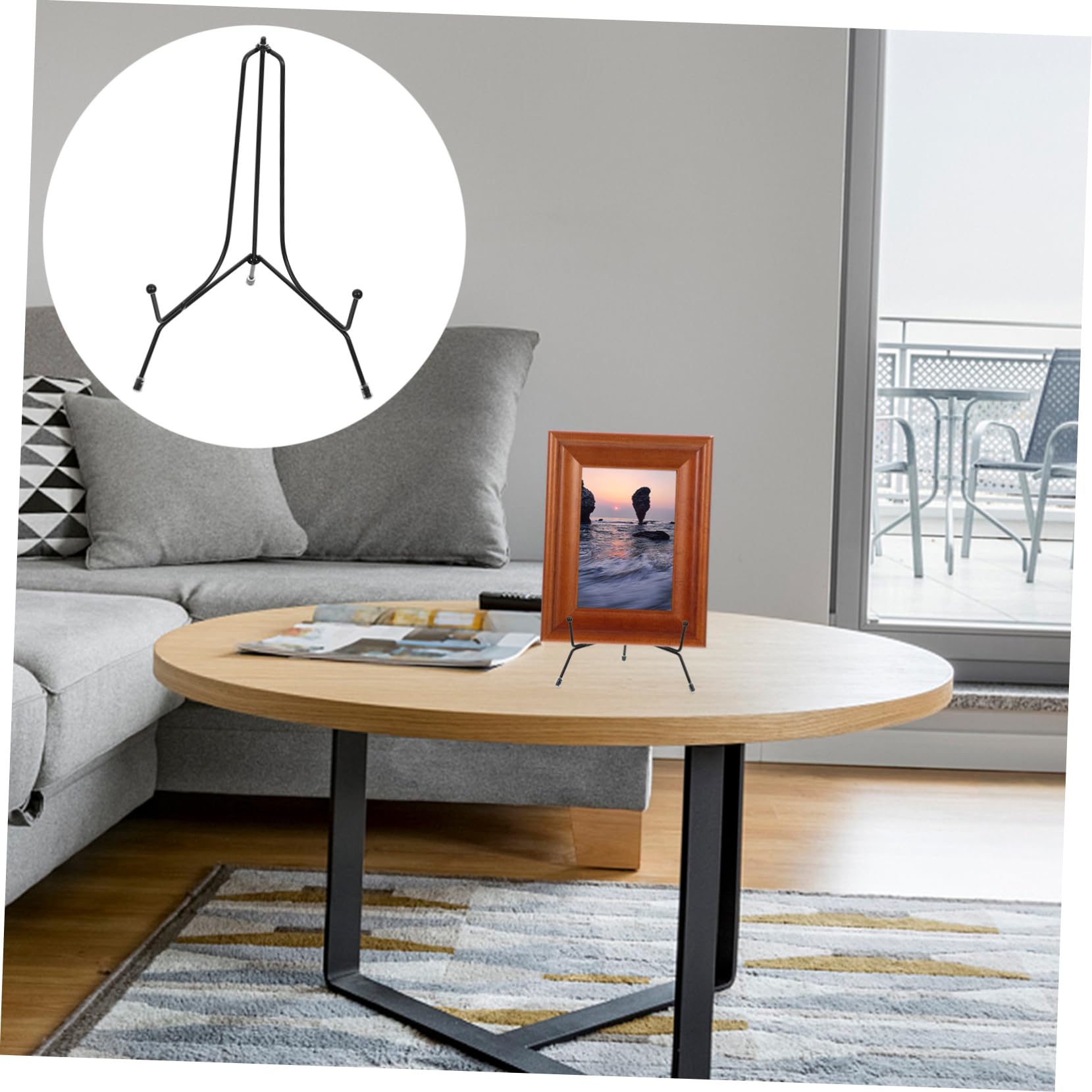 Mikikit Separador de Platos Negro de Hierro Plegable, Soporte para Platos Decorativos y Libros, Adecuado para Banquetes y Exhibiciones, Pack de 9 Unidades