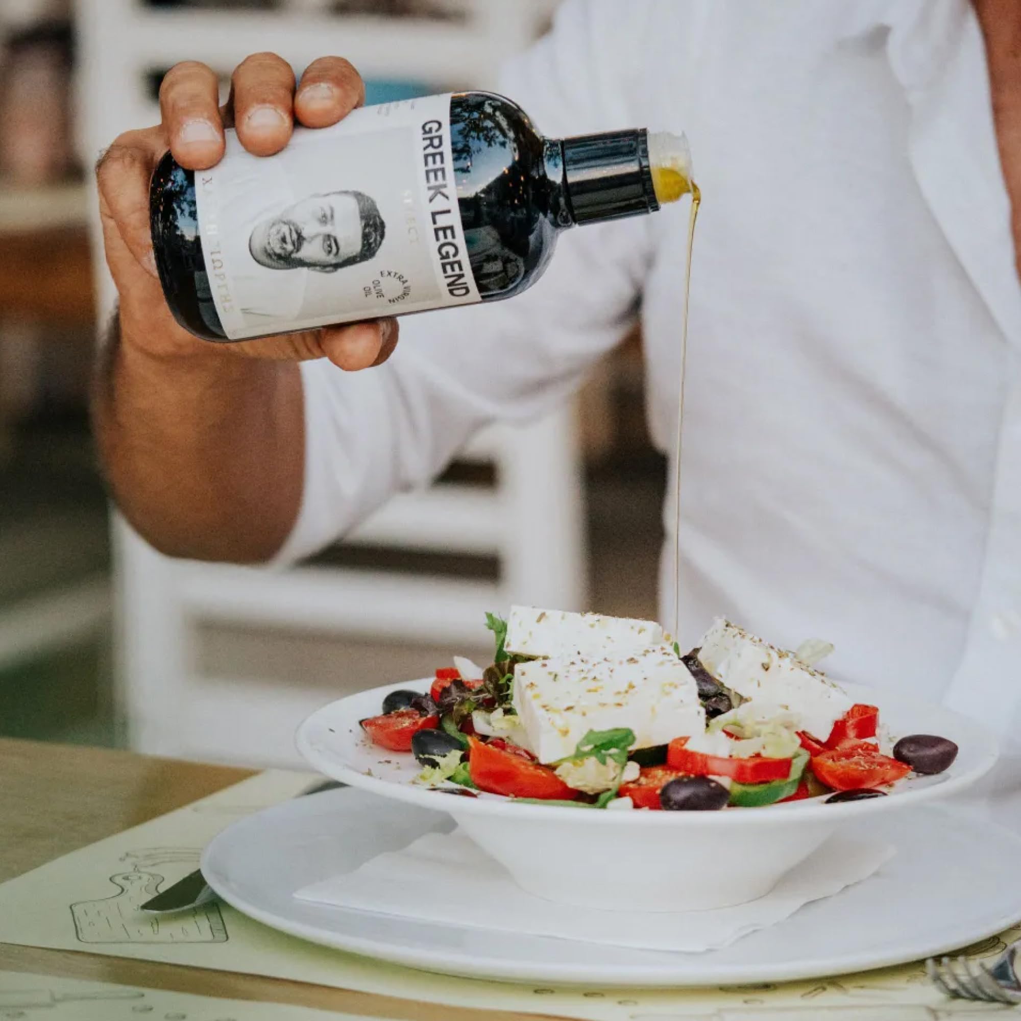 GREEK LEGEND Premium Olivenöl Extra Nativ aus Kreta - Olive Oil Extra Virgin - Griechisches Olivenöl, 100% Kaltgepresst, Ungefiltert, Reich an Polyphenolen, 500 ml Glasflasche