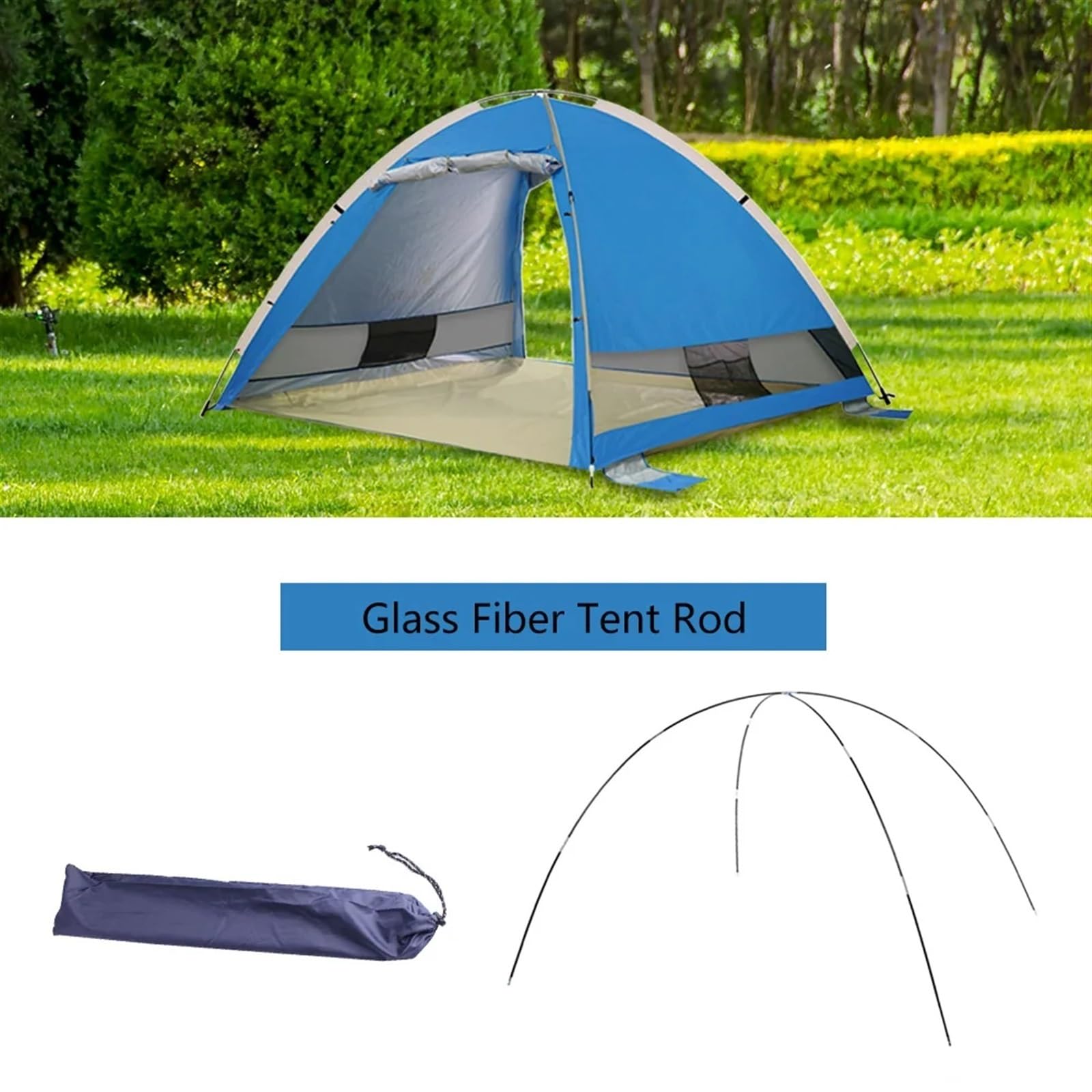 zeltstangen bogen GSJNHY Zeltstange Teleskopstange 1 Paar 12 Stück for Zelte Zeltstangenersatz Campingzubehör Zelte Zubehör Sport & Rahmenfarbe:Black Grey kevlar Thule Omnistor 1200 Sackmarkise,