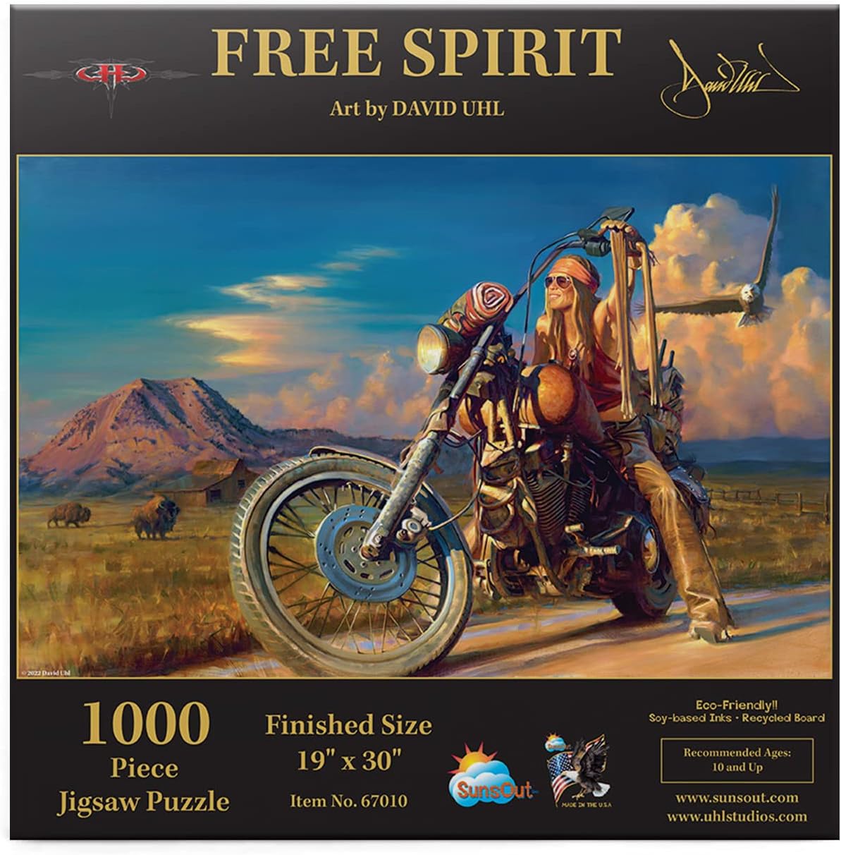 SUNSOUT INC - Free Spirit - 1000 pc Jigsaw Puzzle by Artist: David Uhl - Finished Size 19" x 30" - MPN# 67010