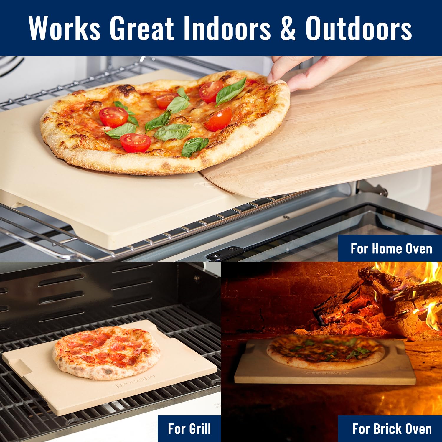 Pizza Stone for Oven & Grill - Crispy Crusts -5