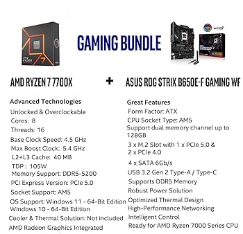 Amazon.com: INLAND Micro Center AMD Ryzen 7 7700X 8-Core 16