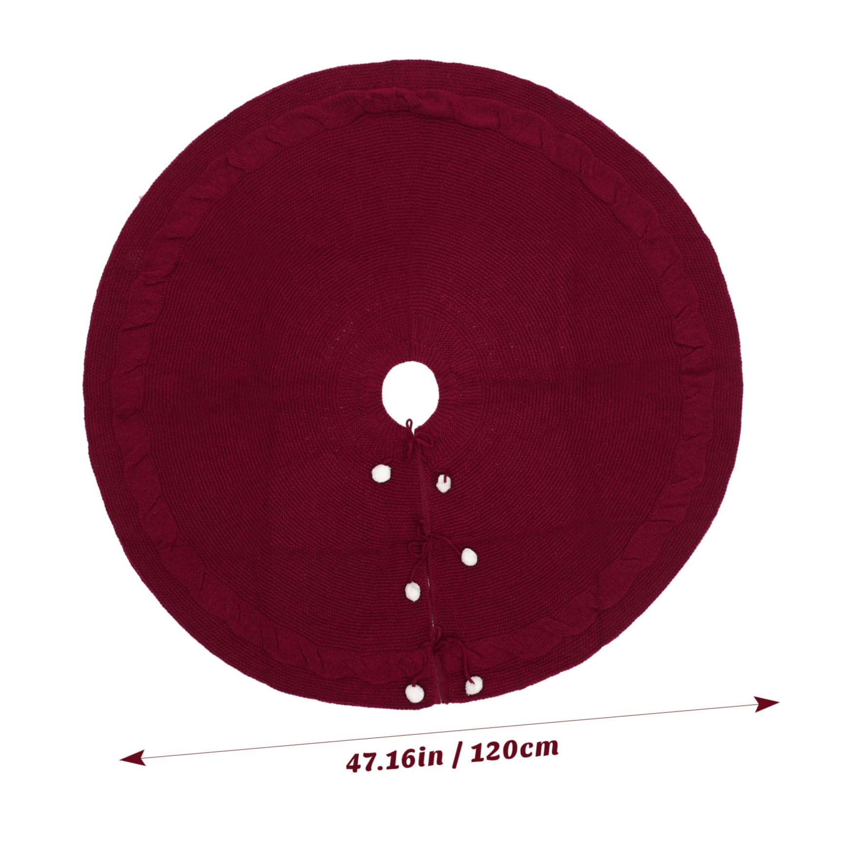 1pezzi Gonna Per Albero Di Natale Di Rosso Grembiule Decorativo Imitazione Lana Maglia Copri Albero Natale Creativo Per Casa Negozi e Hotel Aggiunta Di Atmosfera Festiva