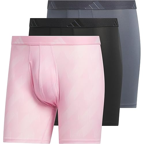 adidas Men's Microfiber Boxer Briefs Underwear (Multipack) Athletic Stretch-Fit