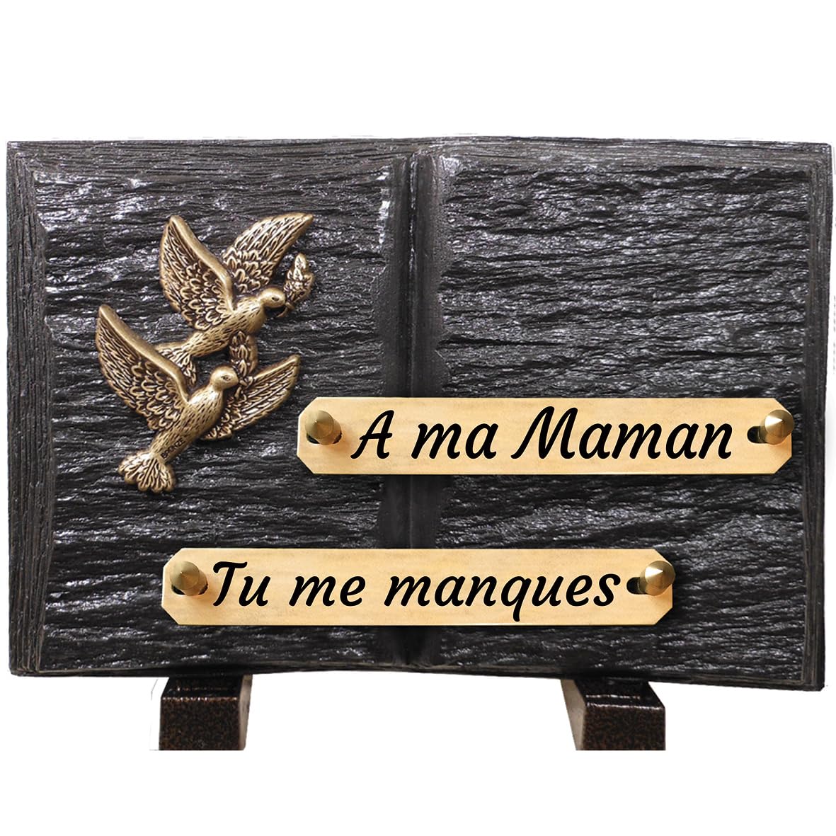 Plaque funéraire avec textes à personnaliser