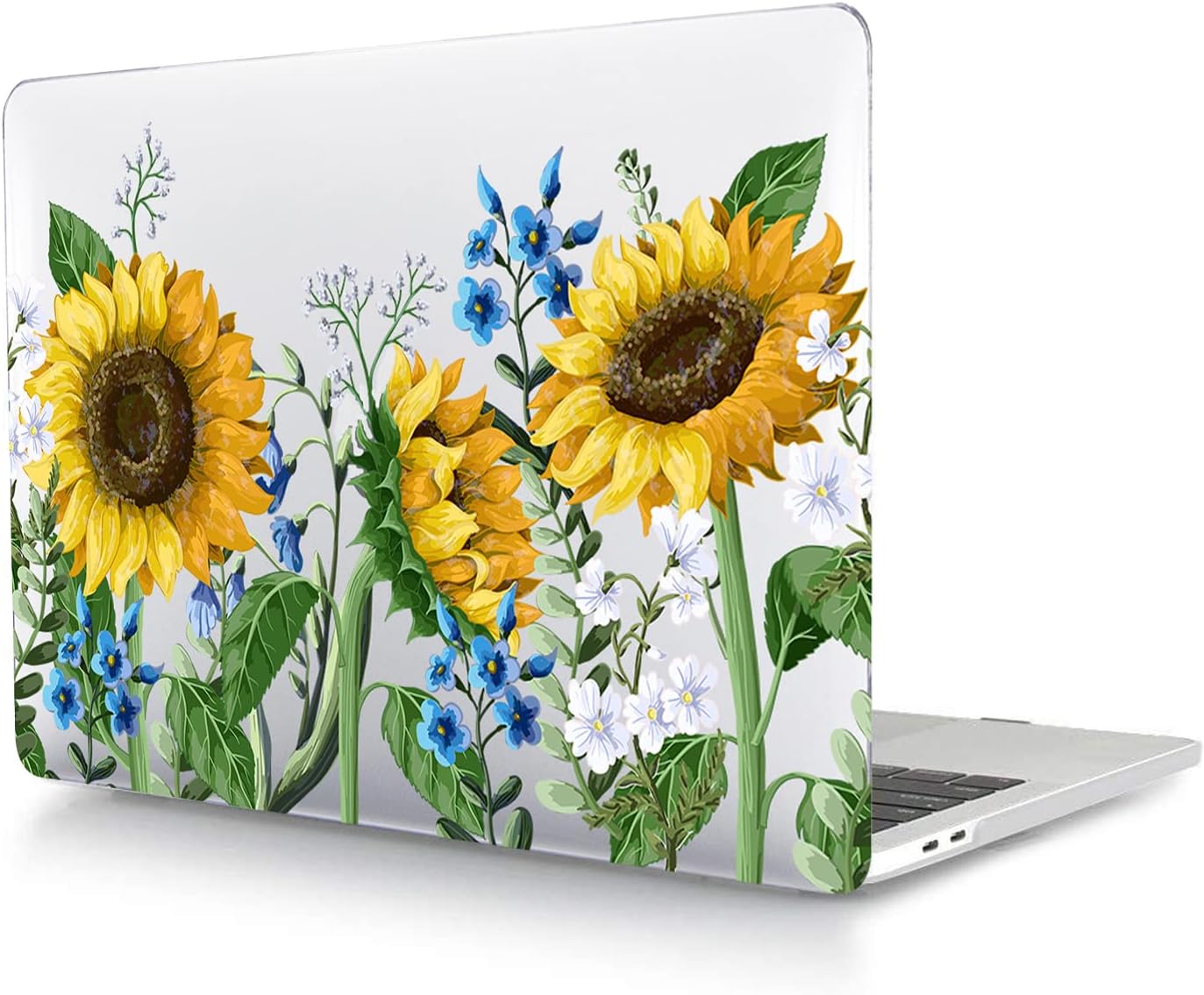 Laptop Cover Case Compatible with New MacBook Air 13.6 inch M2 Chip Model A2681 with Liquid Retina Display and Touch ID Released in 2022, Protective Hard Shell Case & Keyboard Cover, Sunflower