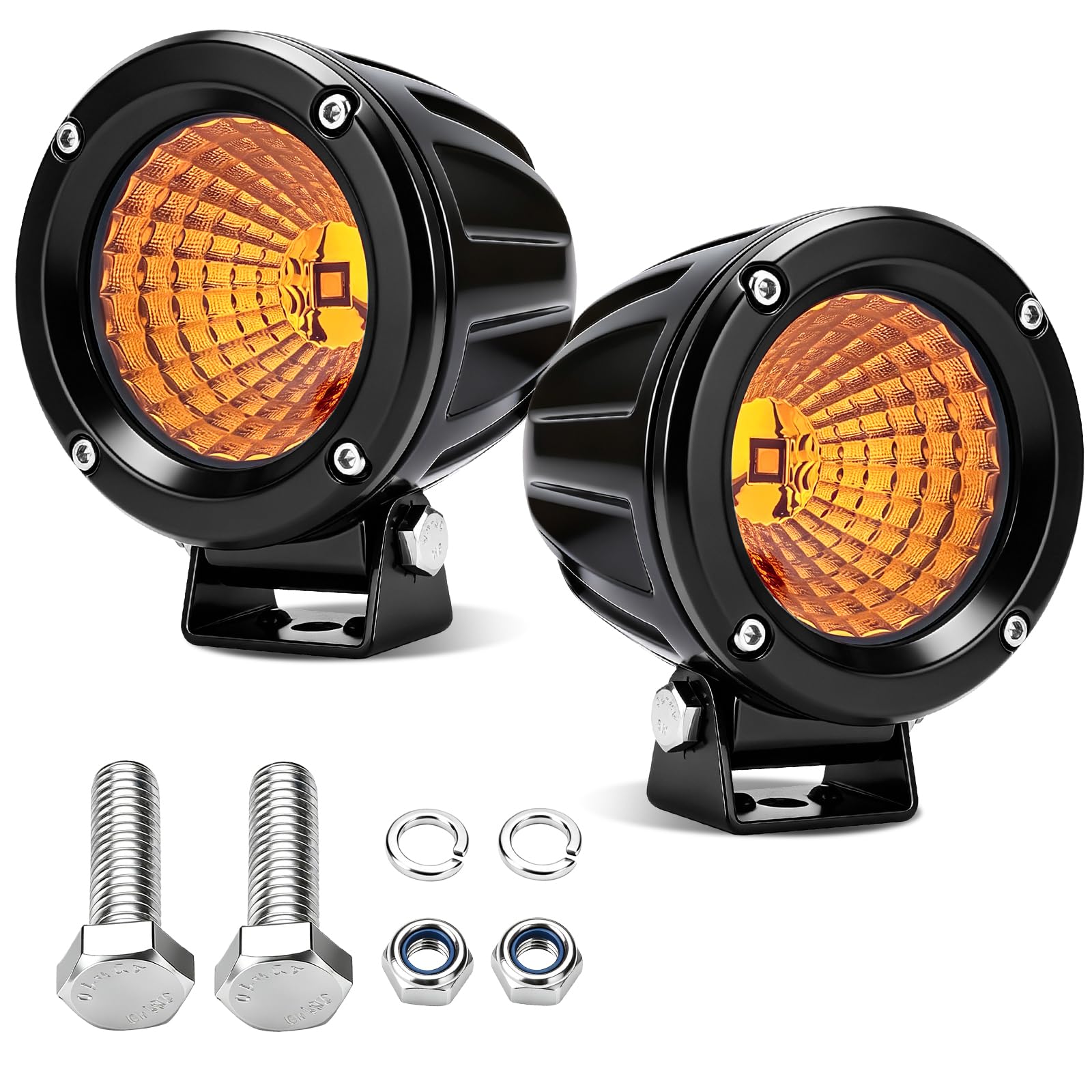 Chelhead Okrągłe reflektory robocze LED 3 cale 10 W żółte IP68 10-30V