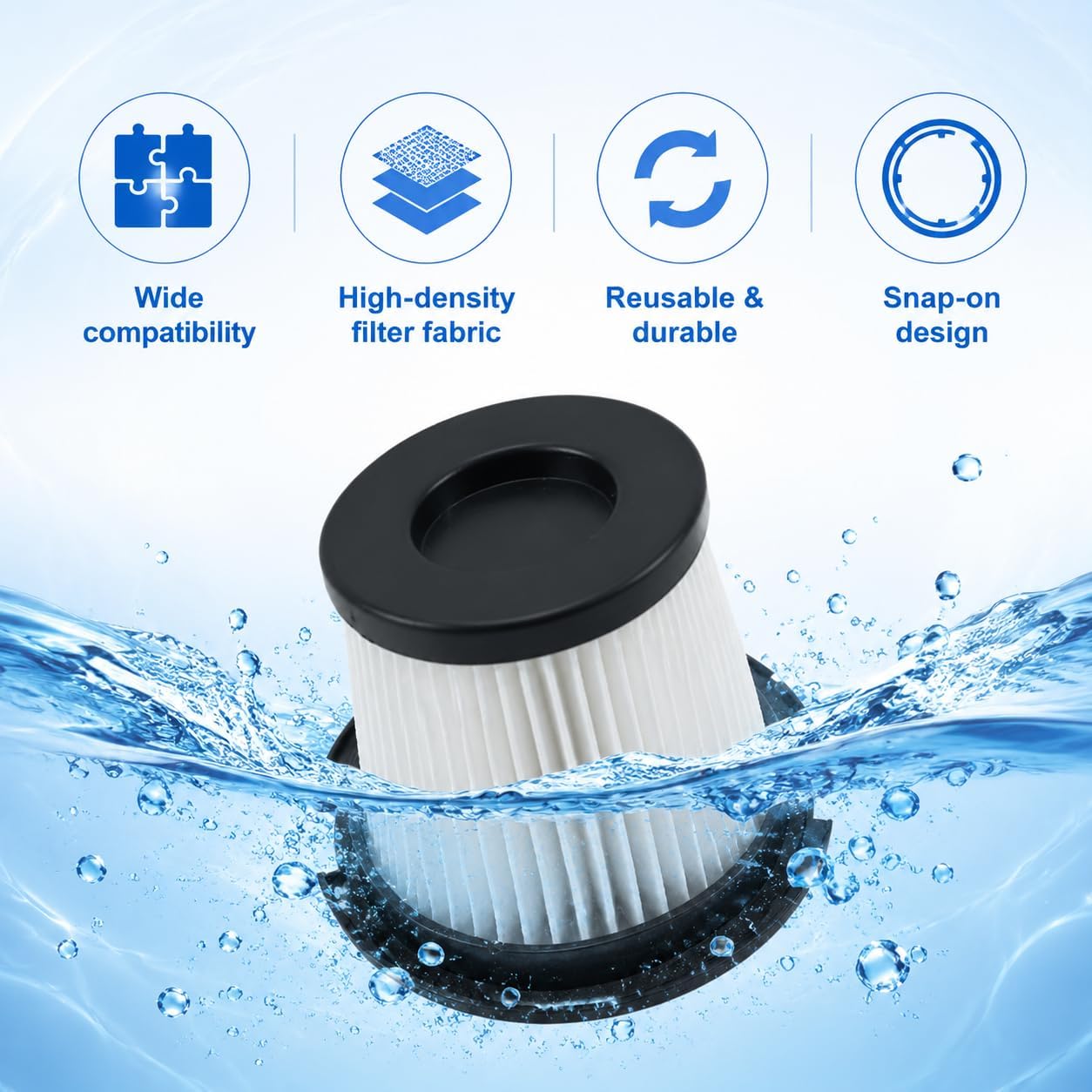 2pcs Replacement Vacuum Filter for Inse N6 Moosoo K17 Handheld Vacuum image 5