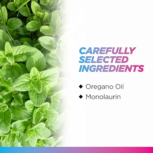 Miniatura 3 de Livingood Daily Suplemento de apoyo inmunológico, fórmula 4 en 1 con aceite de orégano, monolaurina, L lisina y quercetina, salud intestinal y