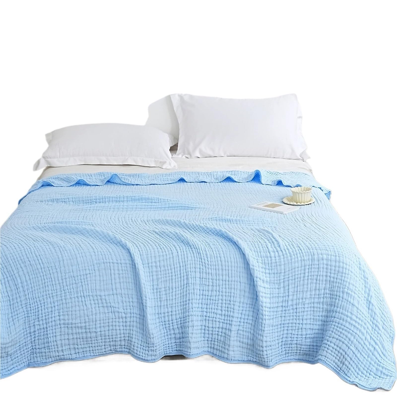 HKSDKABOP Cotton Muslin Throw Blanket, 6-Layer Gauze,Multicolor, Multiple Sizes(Color9,200x230cm)