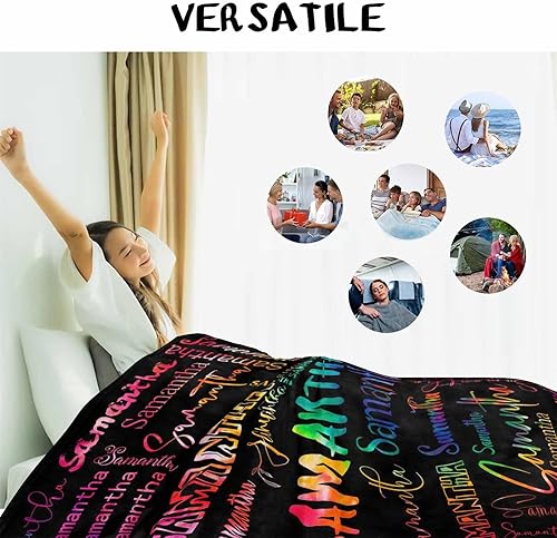 Miniatura 147 de Manta personalizada para bebés, niñas y niños con nombre, mantas personalizadas para niños, manta de bebé personalizada con nombre, artículos