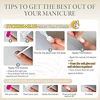 Vista 7 de Xcreando - Uñas postizas Baby Pink de longitud media y largas, estilo coffin cuadrado, uñas acrílicas con pegamento, uñas postizas de color sólido