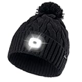 Unisex Winter Beanie with The Light,Gifts for Men and Women,USB Rechargeable Headlamp Hat