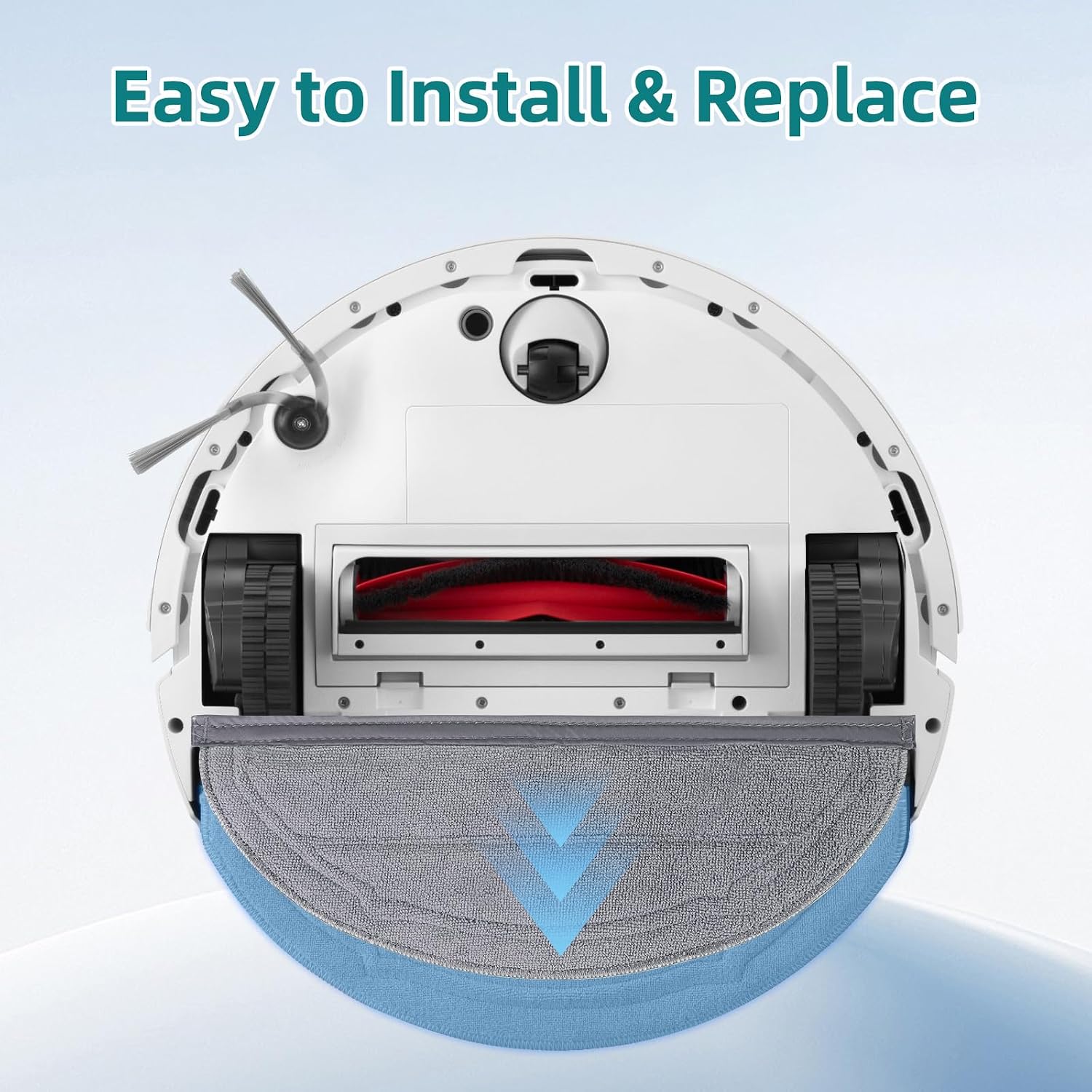 6 Pack Reusable Mop Pads for Roborock Q10 S5, Q10 S5+ Robot Vacuum