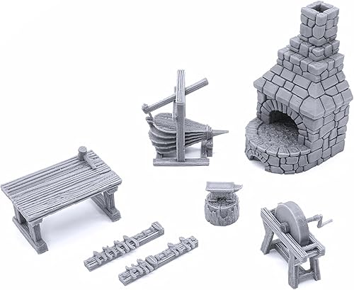 Miniatura 1 de Smithy Tools - DND Terrain compatible con Dungeons and Dragons, juego de guerra en miniatura de 1.102 in, juegos de rol de mesa, escenario de juego