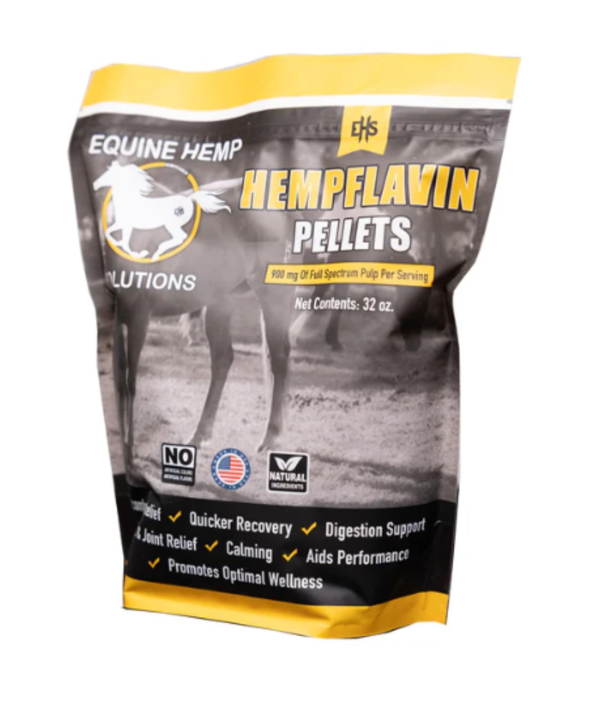 Granulés de chanvre Equine Hemp Solutions Flavin pour apaiser les chevaux au box et au pré