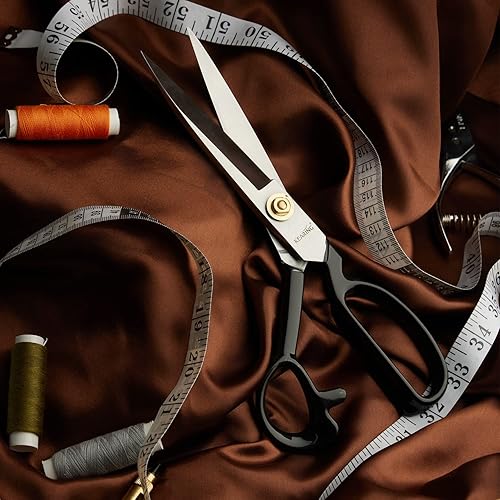 Miniatura 6 de Tijeras de sastre profesionales, tijeras de costura resistentes de 9 pulgadas para corte de tela, confección