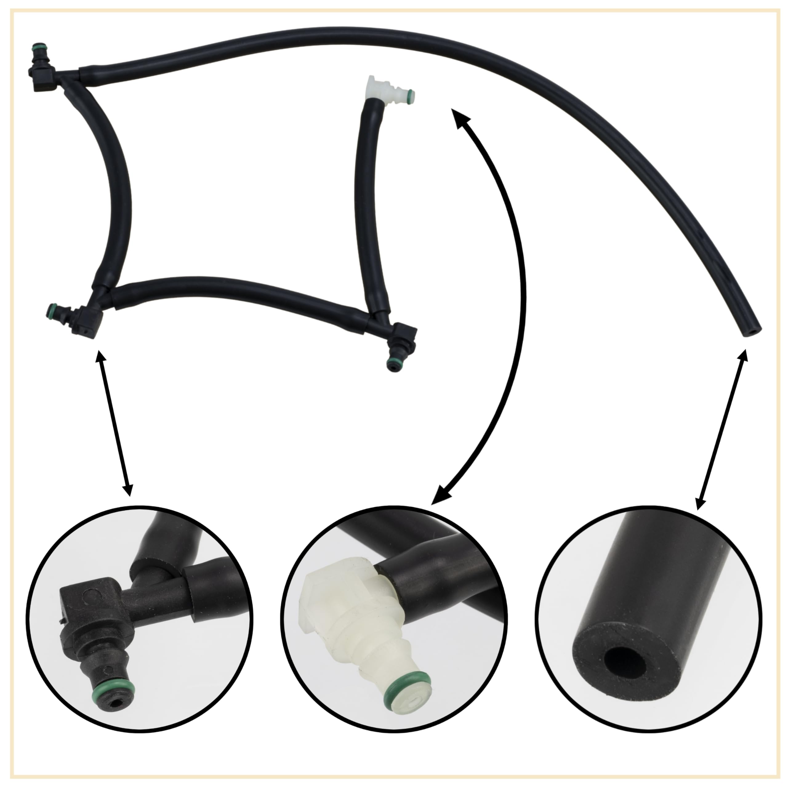 AERZETIX - C70440 - Tubo de retorno de fugas para inyector de combustible - compatible con números OE 1574Q1, 1444973, 2Q6S9K022AD, 2S6Q9K022AC, 2S6Q9K022AD