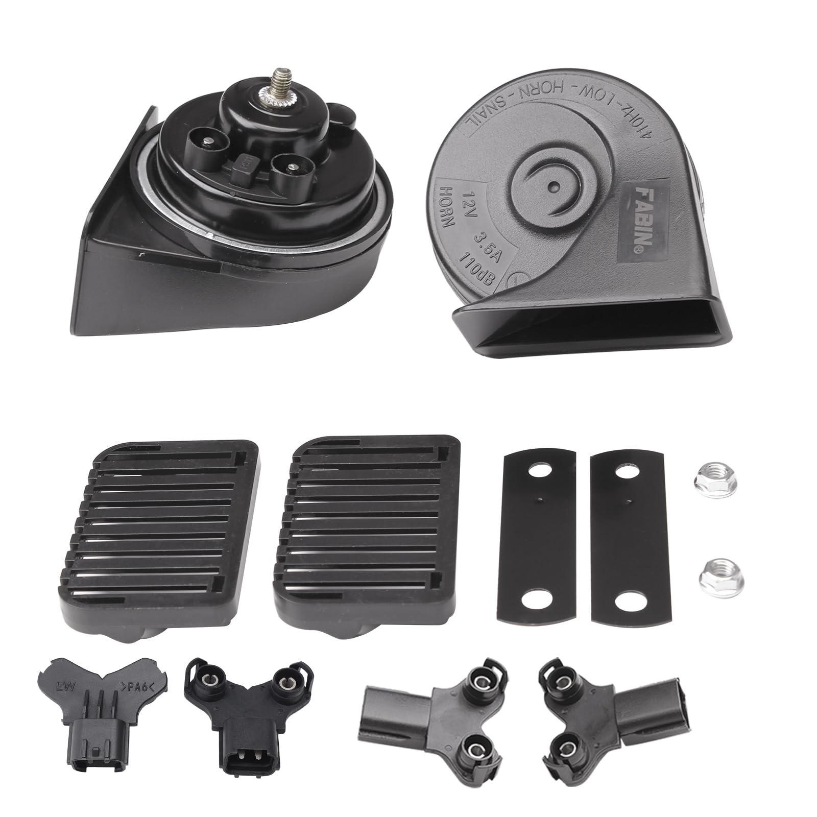 Car Horn Compatible with Hyundai, 12V Waterproof Snail Horns Loud 125db High/Low Tune (Horn with Plug for Hyundai)