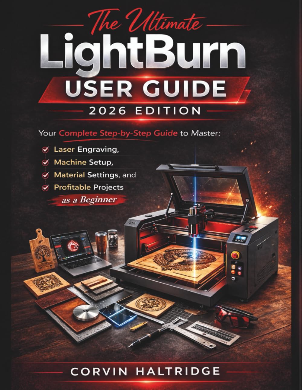 The Ultimate LightBurn User Guide: Your Complete Step-by-Step Guide to Master Laser Engraving, Machine Setup, Material Settings, and Profitable Projects as a Beginner