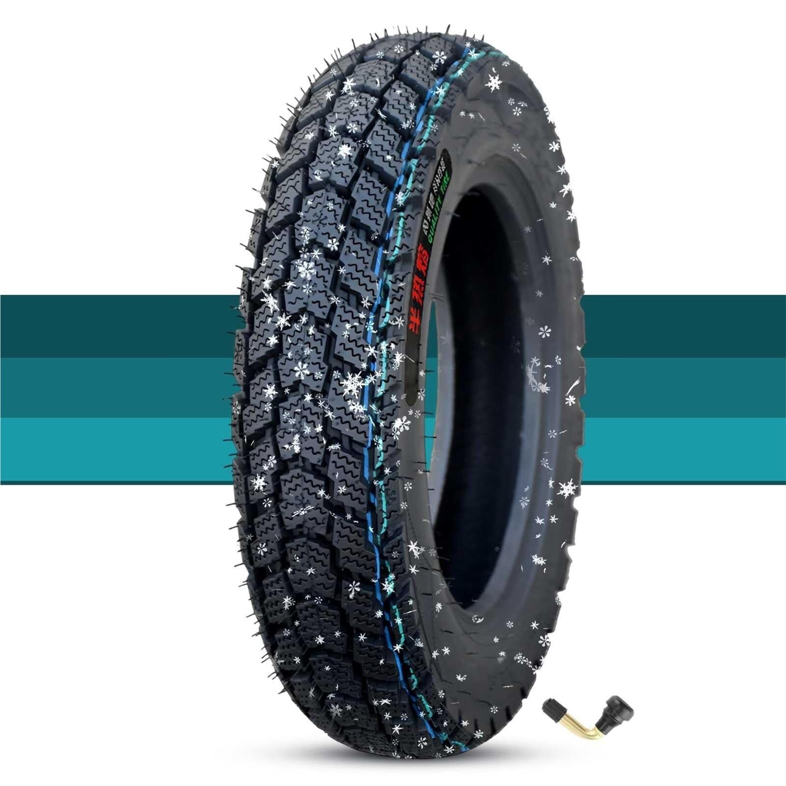 3.50-10 Schlauchloser Reifen, 8 P.R., Pannensicher, Rutschfestes Profilmuster, 58L Geschwindigkeitsklasse, 300 kPa Luftdruck, Hochlast 236 kg, for Roller Motorrad Vorder Hinterrad(1pc)