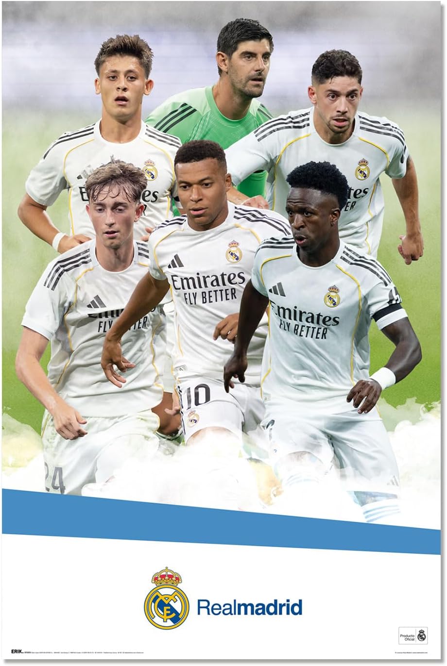 Grupo Erik Poster Real Madrid Team - 36 x 24 inches / 91.5 x 61 cm - Shipped Rolled Up - Cool Posters, Art Poster, Wall Posters & Prints