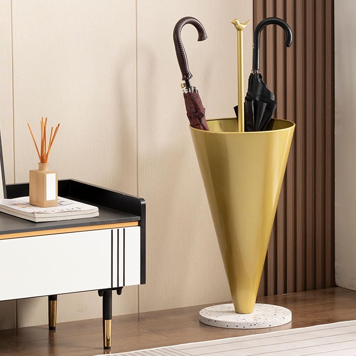 Organisateur de parapluies grande capacité en métal pour bureau