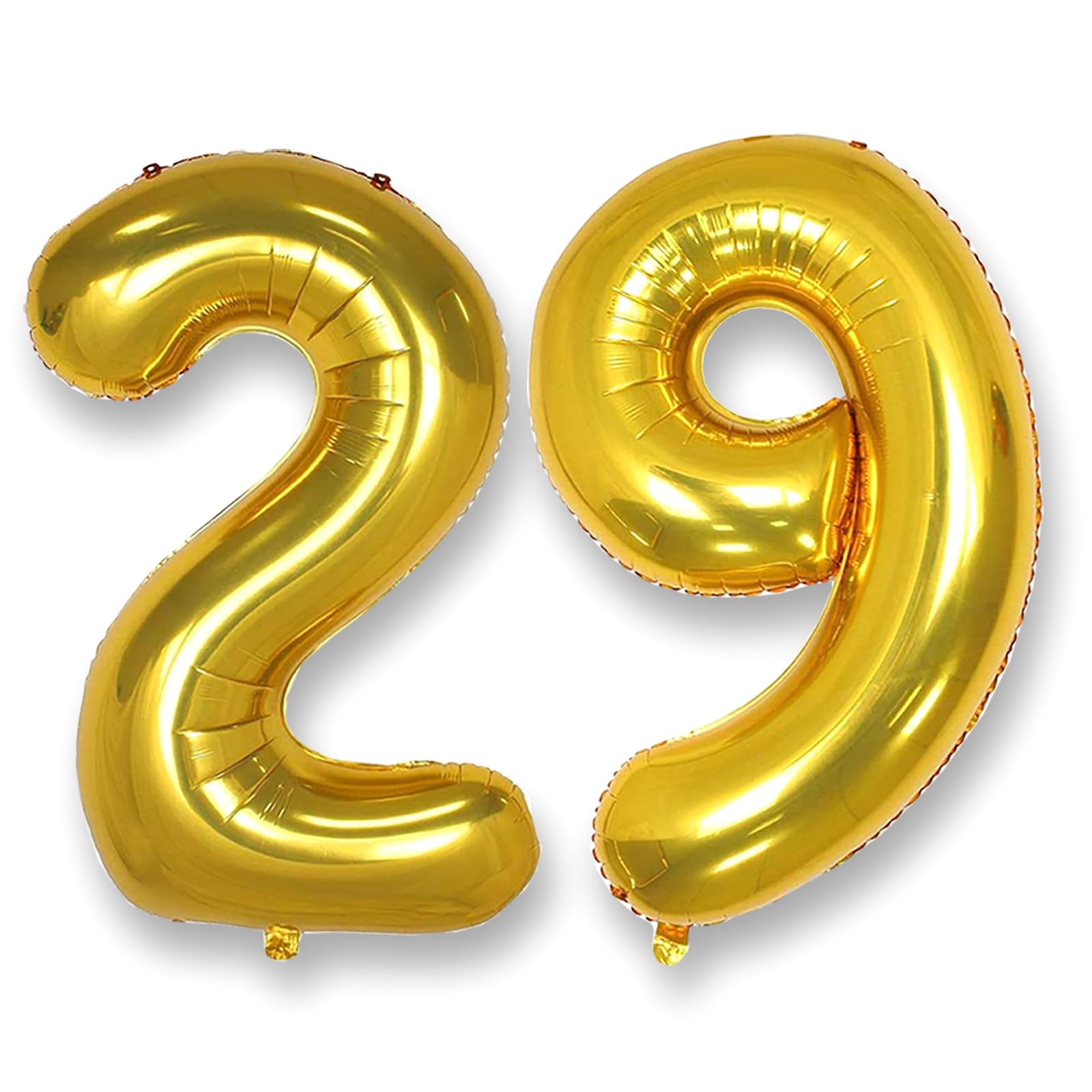 AULE Luftballon Zahl 29 Gold: XXL 101 cm Zahlen Folienballon Geburtstag Gold 92 Jahre 40 Zoll Helium Ballon Zahlenballon für Babyparty Jubiläum Deko