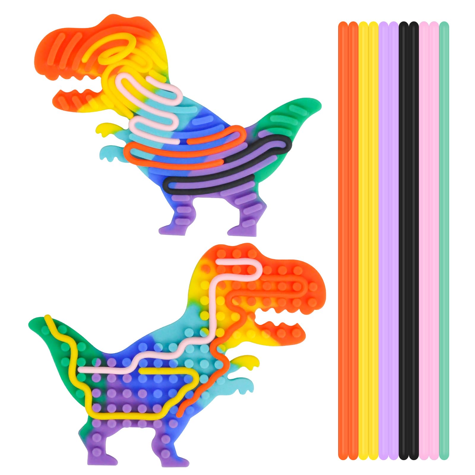 Dinosaur Toys Fidget Sensory Toy for Boys Age 3-8 Boy Fidget Toys Dinosaur Sensory Activity Board for 4 5 6 7 8 Year Old Kids Fine Motor Skills Toys Age 3-8 Boys Girls