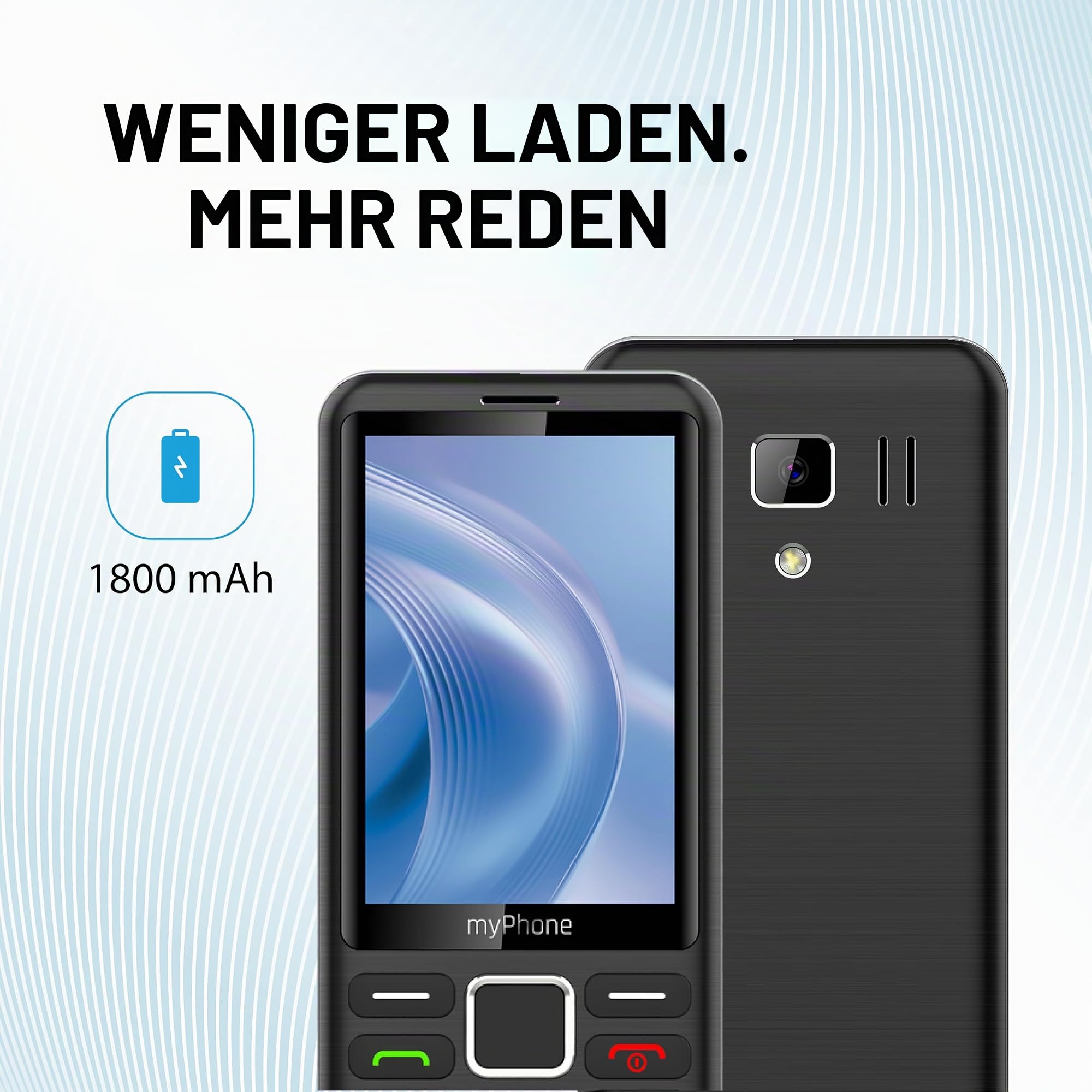 myPhone 3510 LTE Seniorenhandy ohne Vertrag, 4G Tastenhandy mit 3,5 Zoll Display, große Tasten, Dual SIM, Lange Akkulaufzeit