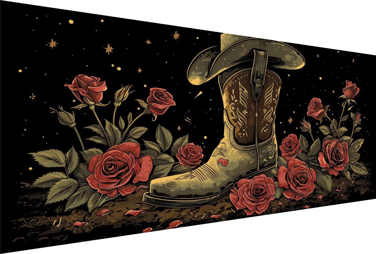 Diamond Painting Schuh Diamond Painting Erwachsene Blume Bastelset Kinder ab 6 Jahre Mosaikherstellung Kreatives Geschenke für Mädchen Anfänger, Diamant Strass Kreuzstich Zimmer Deko 60x120cm Y5-558