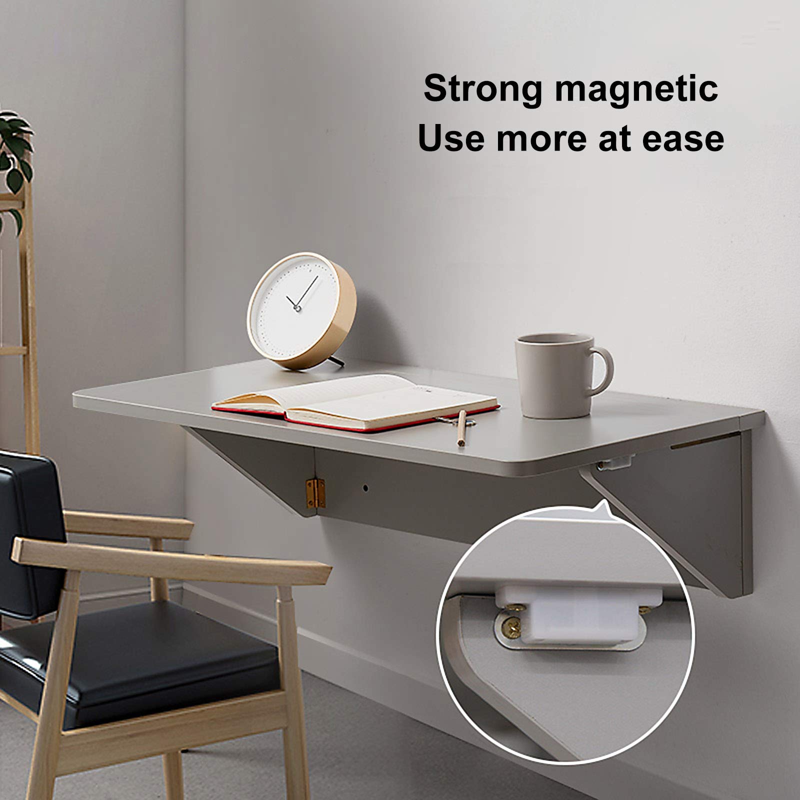 ZRN Bureau d'ordinateur Mural Pliable Table Suspendue Pliante Invisible pour buanderie/Bar à la Maison/Cuisine ou Salle à Manger