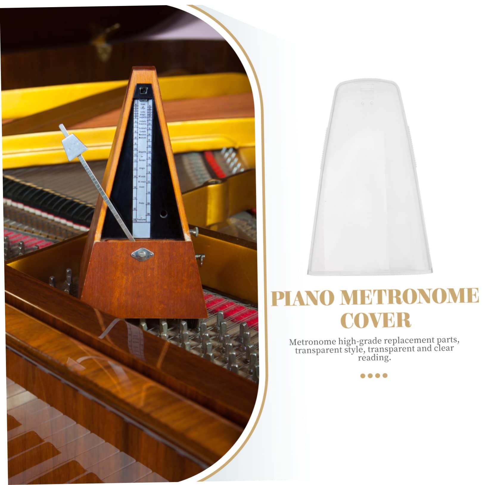 FAVOMOTO 2pcs Piano Metronome Protector Metronome Cover Strong Easy to Install Ideal Present for Musicians