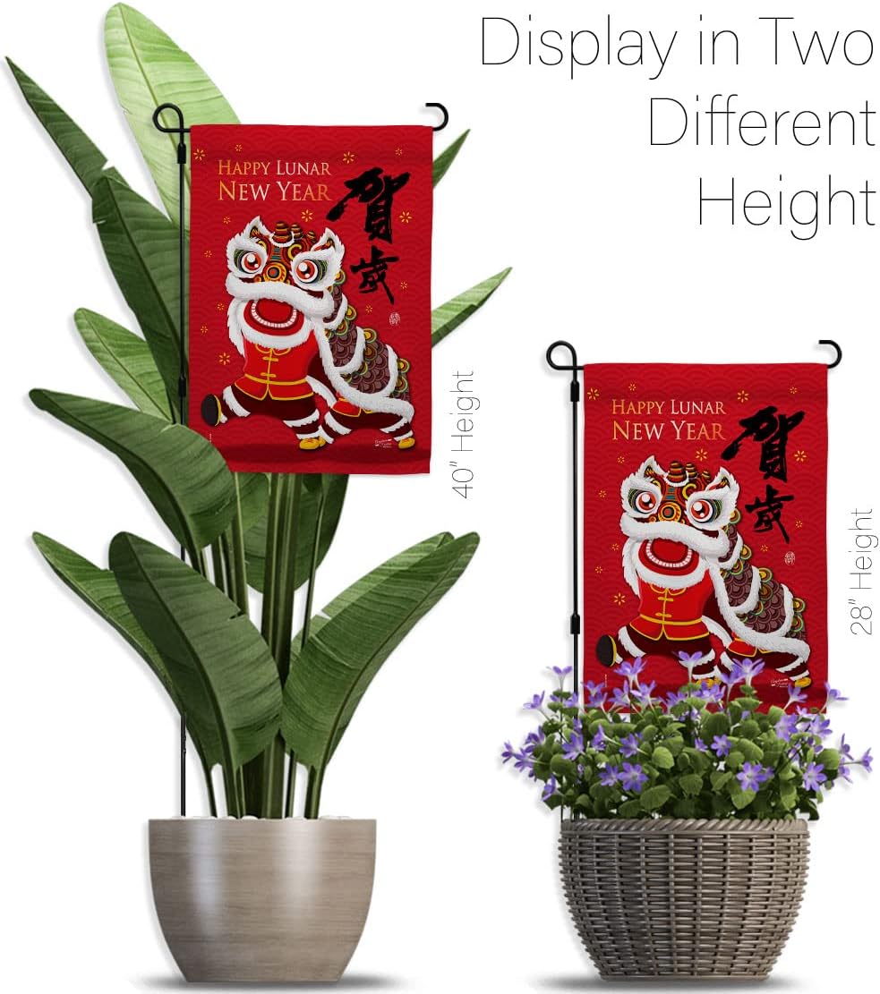 Chinese New Year Flag Bring Good Luck Gifts Tapestry Home Decor Wall Art Patio Garden Winter Prosperous Blessing Banner Room Indoor Yard Sign Lunar New Years Decorations Made in USA