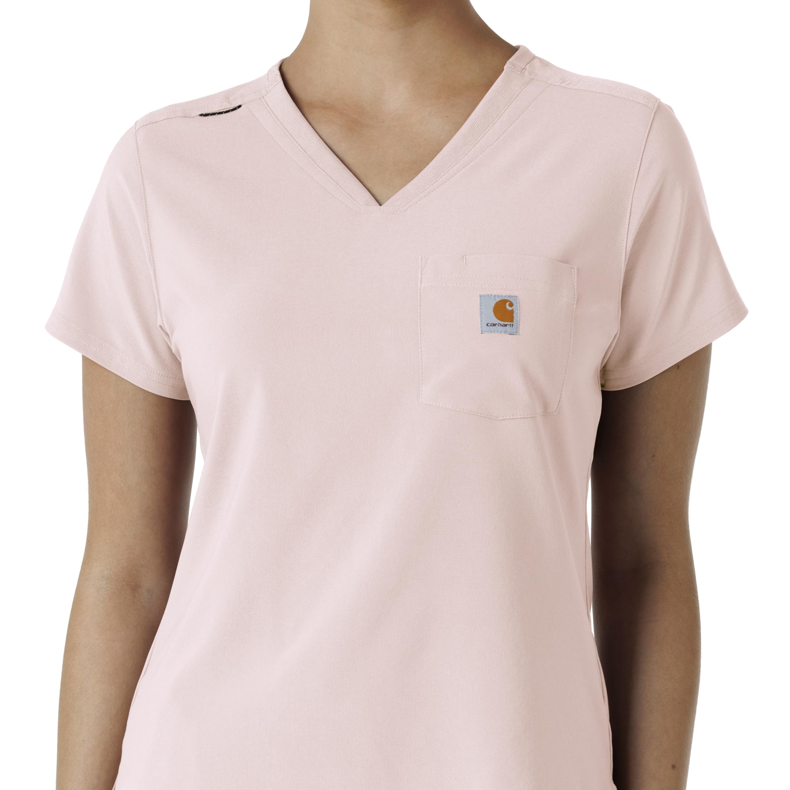 Carhartt Women's Tuck-in Scrub Top - Soft Rose, 2X