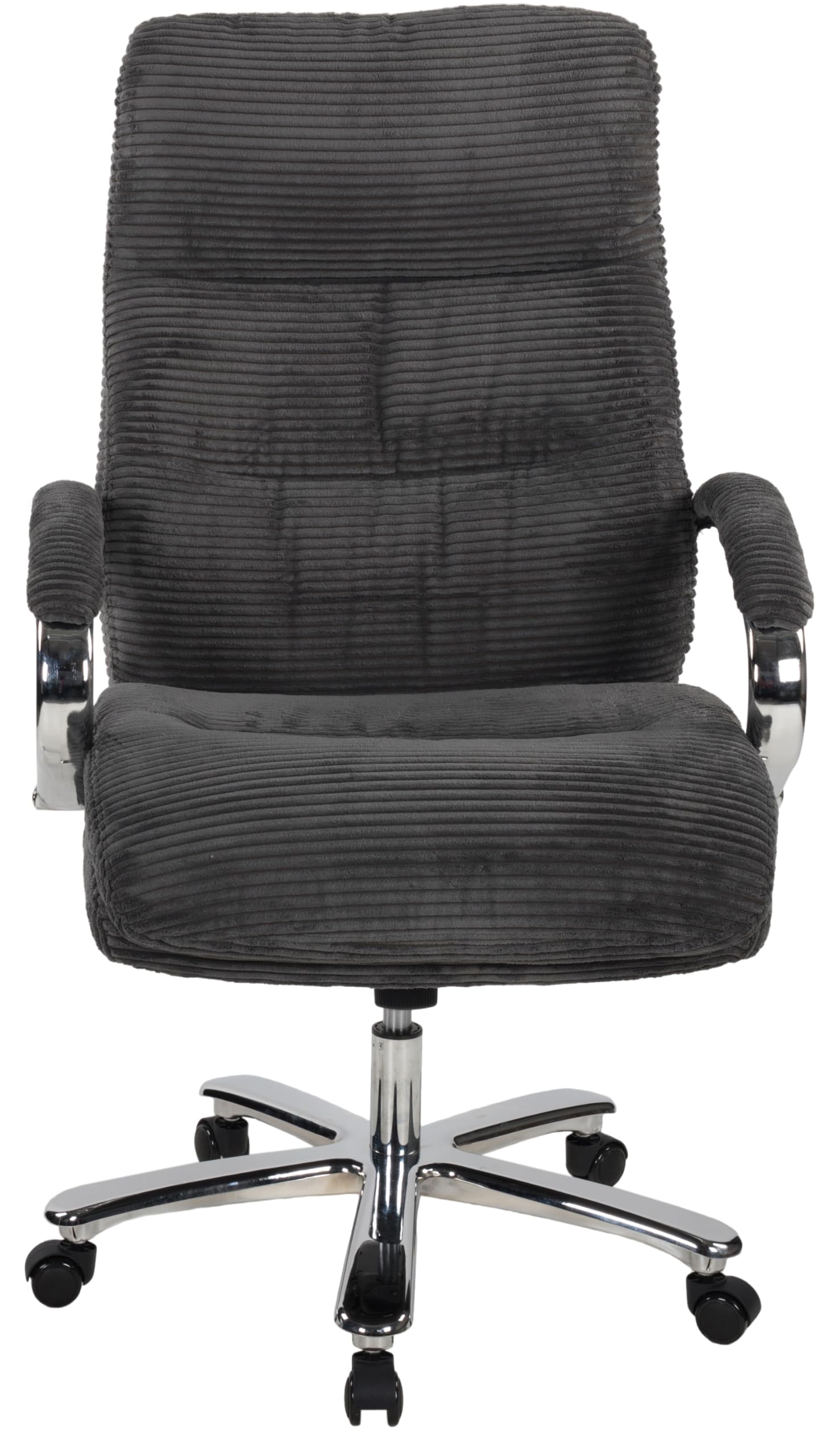 Duo Collection Chefsessel Federico | Bürostuhl Kordstoff | belastbar bis 180 kg (Anthrazit)