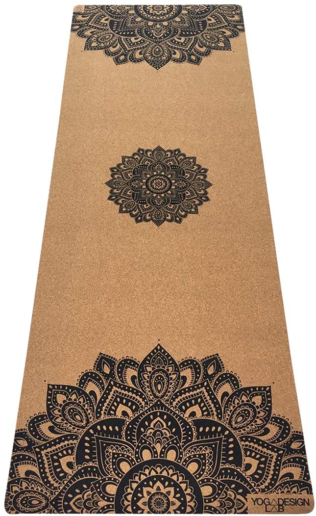 YOGA CORK MAT 5.5mm MANDALA BLACK