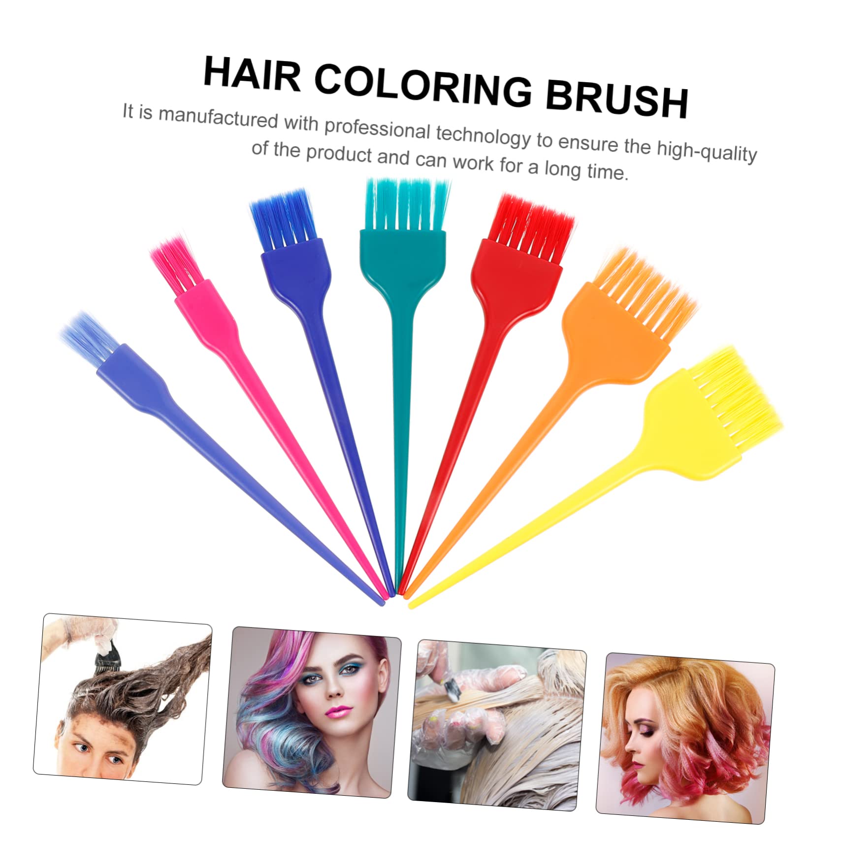 MERRYHAPY Salon Grade Hair Dye Brush Set Hair Applicator Brush Highlighting Comb Kit Random Color
