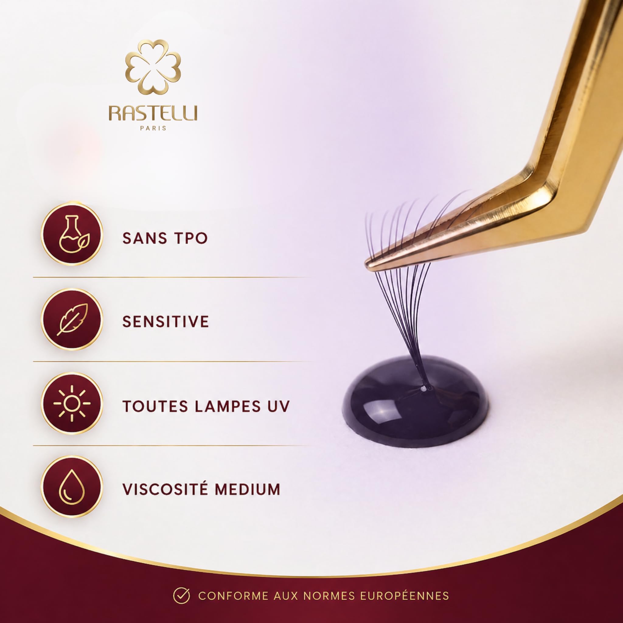 Colle Extension de Cils UV LED Professionnelle – Séchage Ultra-Rapide 1s – Tenue Longue Durée 6 à 8 Semaines – Haute Rétention – Résistante Humidité & Température –