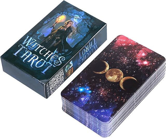 ANUFER 78Pcs/Set Tarot Cards Deck Board Future Telling Divination Game English Edition Witches SN07408