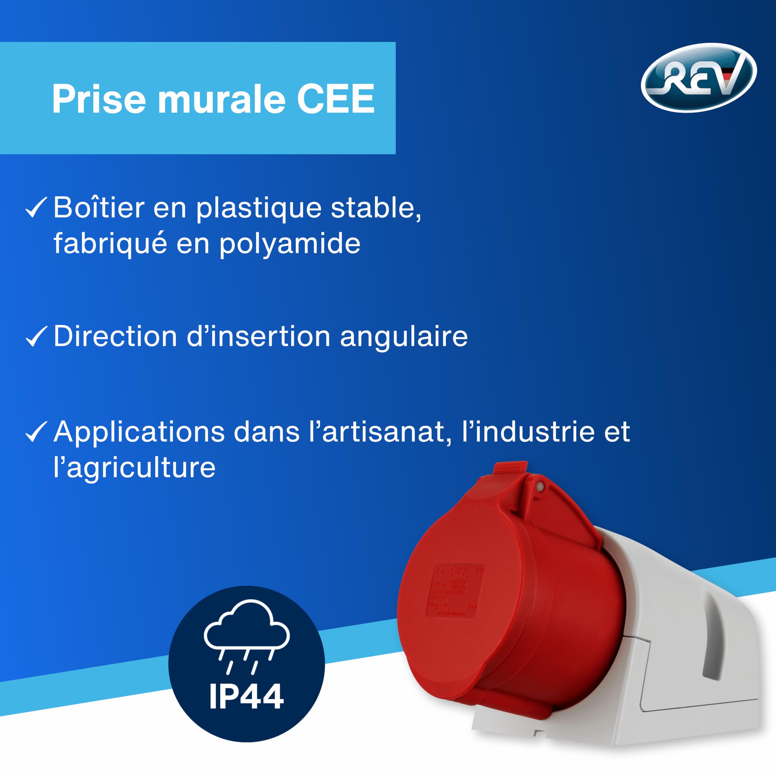 REV Ritter prise IP44 femelle (32 A), 100 x 50 x 50 cm