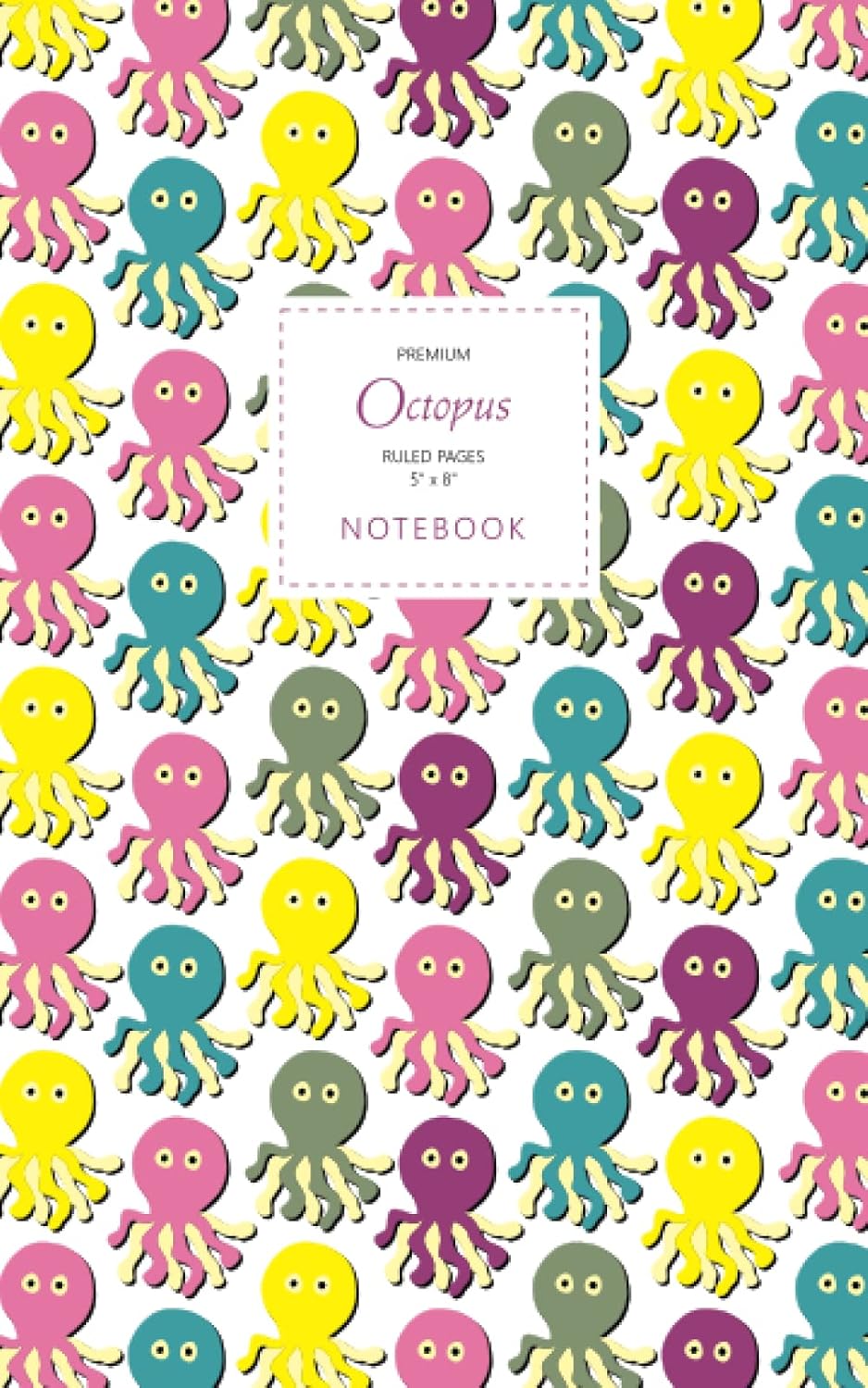 Octopus Notebook - Ruled Pages - 5x8 - Premium: (Summer Edition) Fun notebook 96 ruled/lined pages (5x8 inches / 12.7x20.3cm / Junior Legal Pad / Nearly A5)