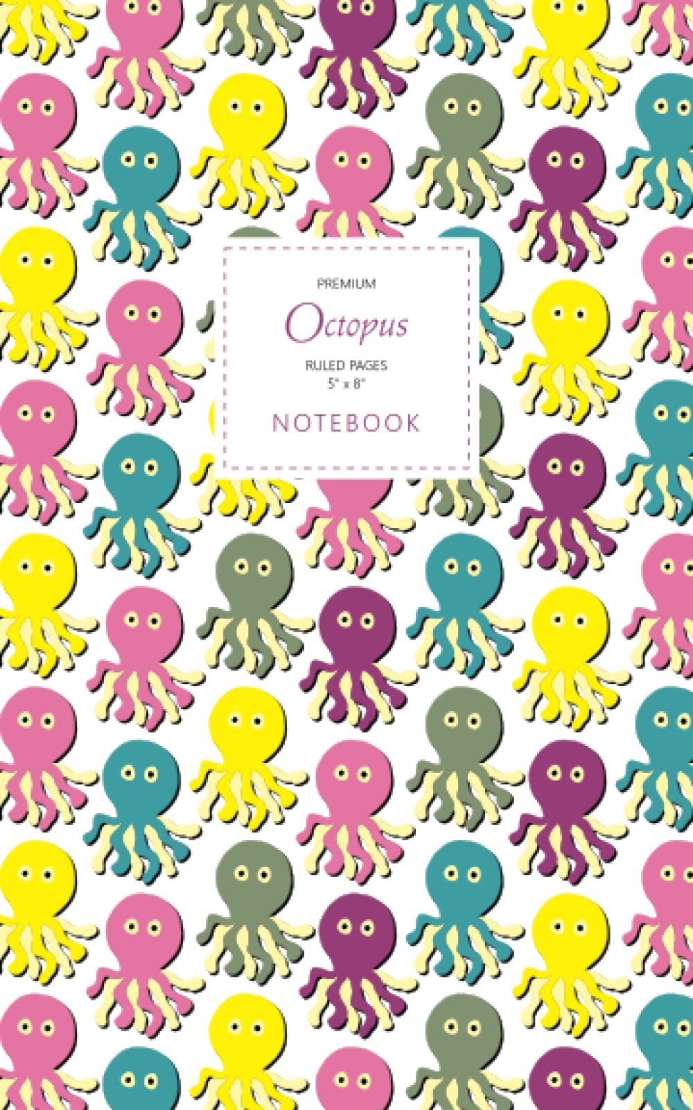 Octopus Notebook - Ruled Pages - 5x8 - Premium: (Summer Edition) Fun notebook 96 ruled/lined pages (5x8 inches / 12.7x20.3cm / Junior Legal Pad / Nearly A5)