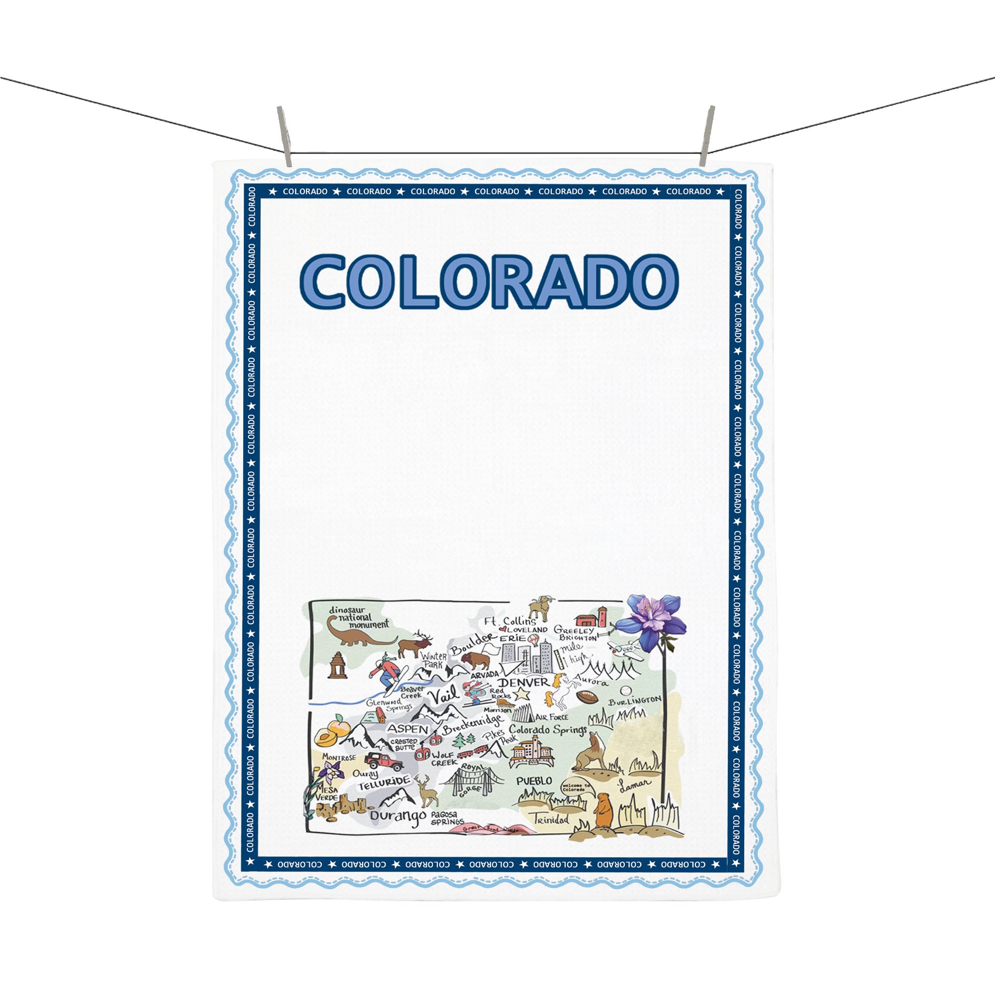CMNIM Color ADO Souvenirs Gifts Colo -ADO Dish Towels Colora-do Themed Gifts Colorado Kitchen Decor Colorado Travel Gift