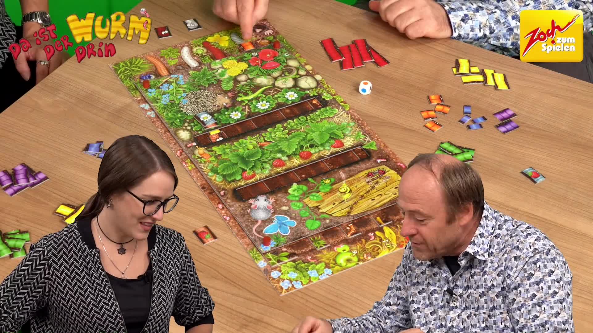 Zoch 601132100 Da ist der Wurm drin, Kinderspiel des Jahres 2011, kinderleichtes und gewitztes Würfel und Beobachtungsspiel, ab 4 Jahren – Bild 8