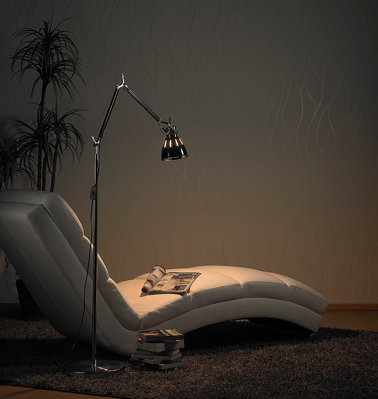 Lunartec Standlampe: Stehlampe Klassisch (LED Leselampe, Steh-Lampe, Sessel)