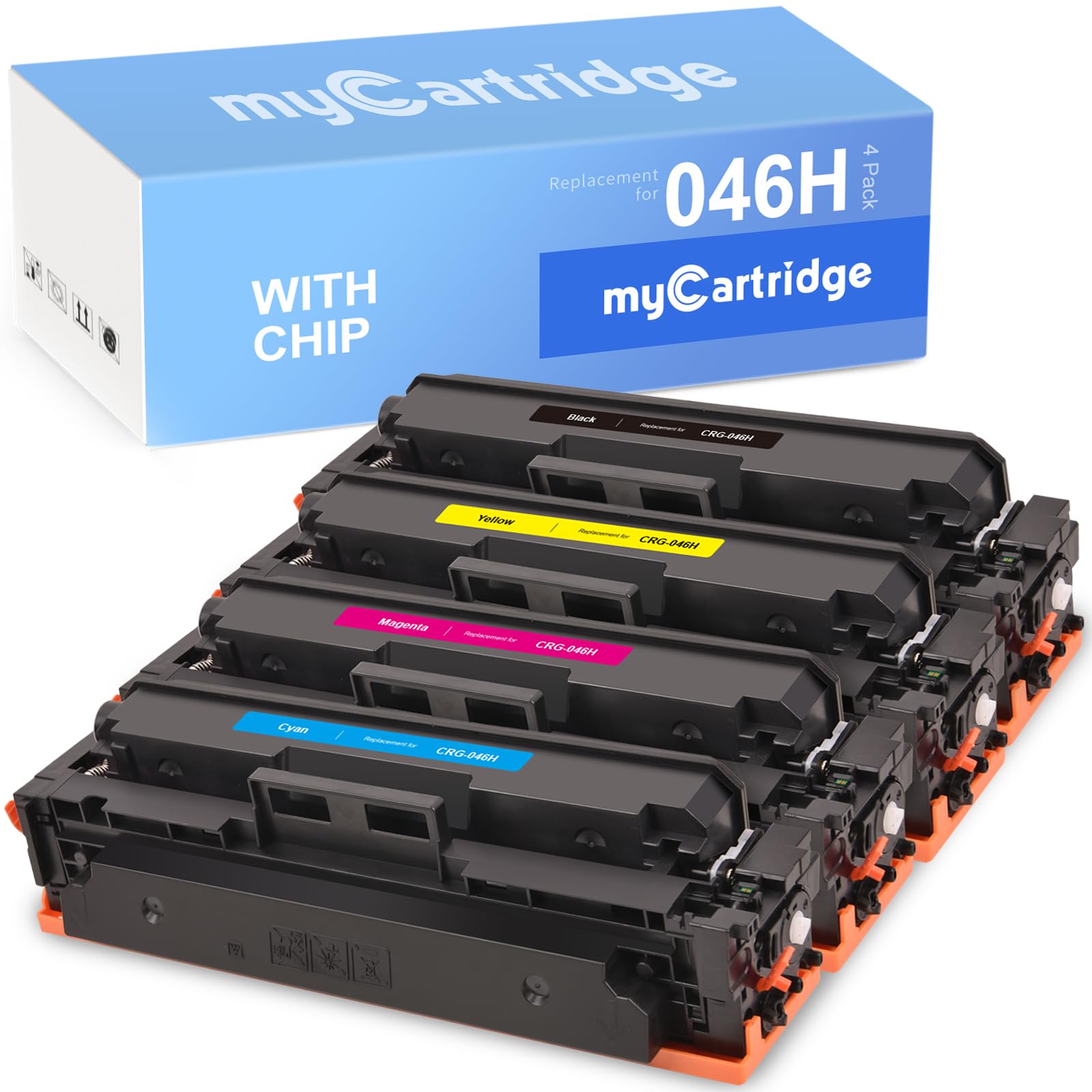 myCartridge 046 Toner Compatible Toner Cartridge Replacement for Canon 046 046H for Color ImageCLASS MF733Cdw MF731Cdw MF735Cdw LBP654Cdw MF733 MF731 Laser Printer(4 Pack)