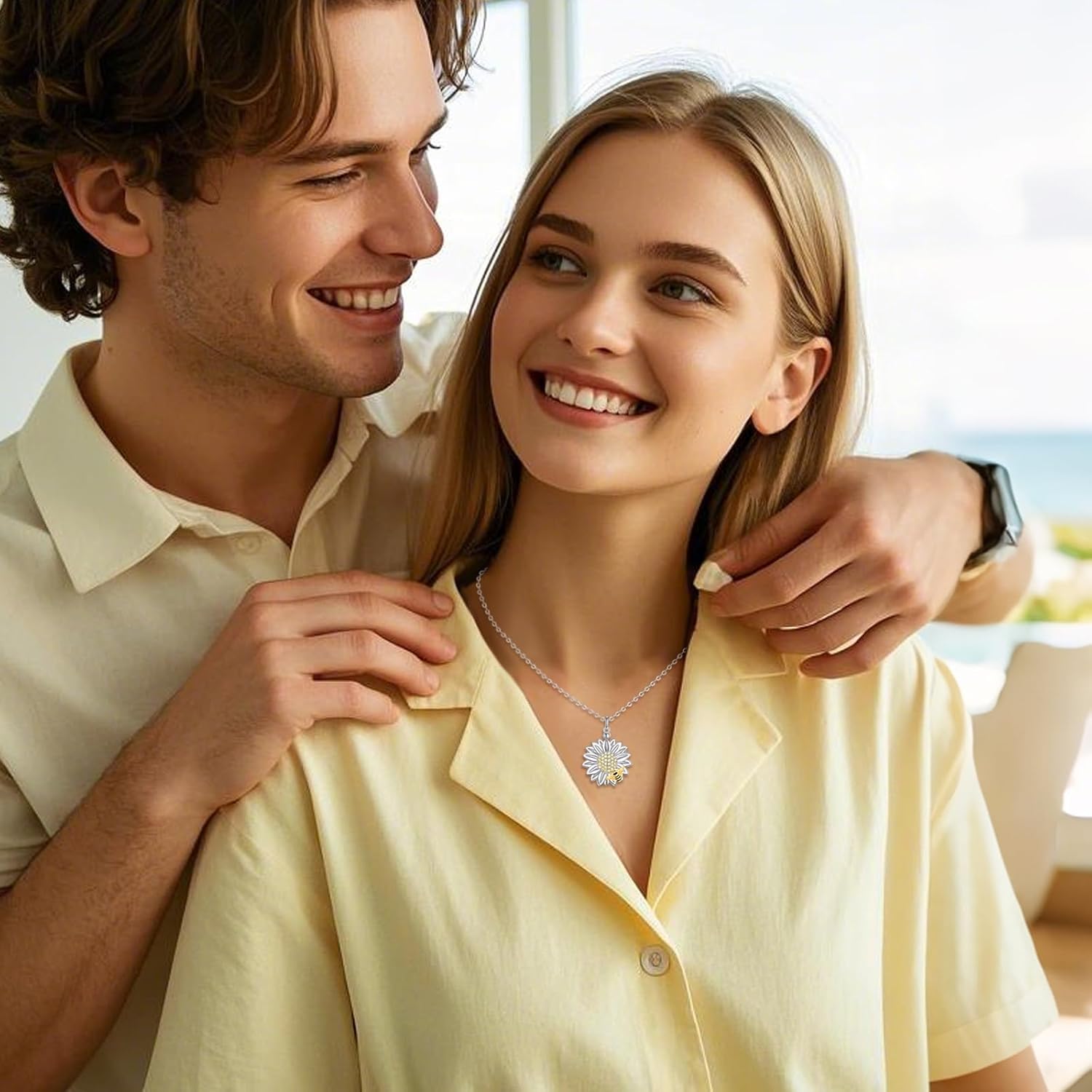 You Are My Sunshine Necklace 925 Sterling Silver Sunflower Necklace Sunflower Locket Sunshine Jewelry Gifts For Women Female - Image 6